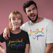 JOAN SEED Unisex Art Fashion Joan Seed Loves You Unisex Fit Crew Neck T-Shirt